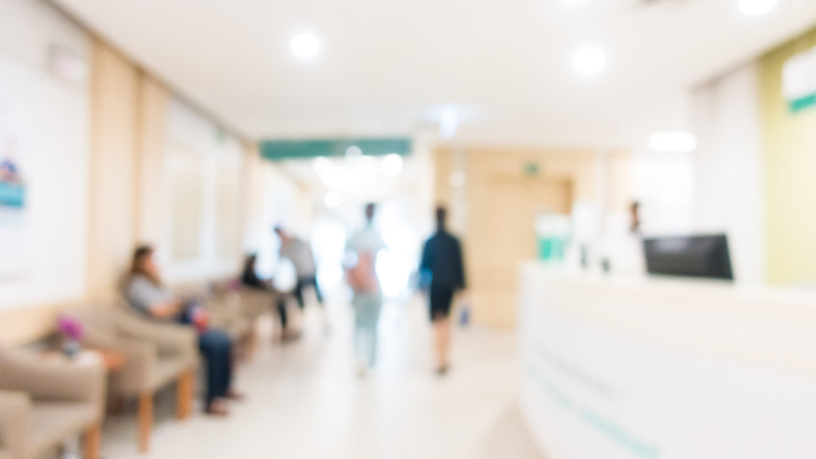 Abstract blur hospital and clinic interior